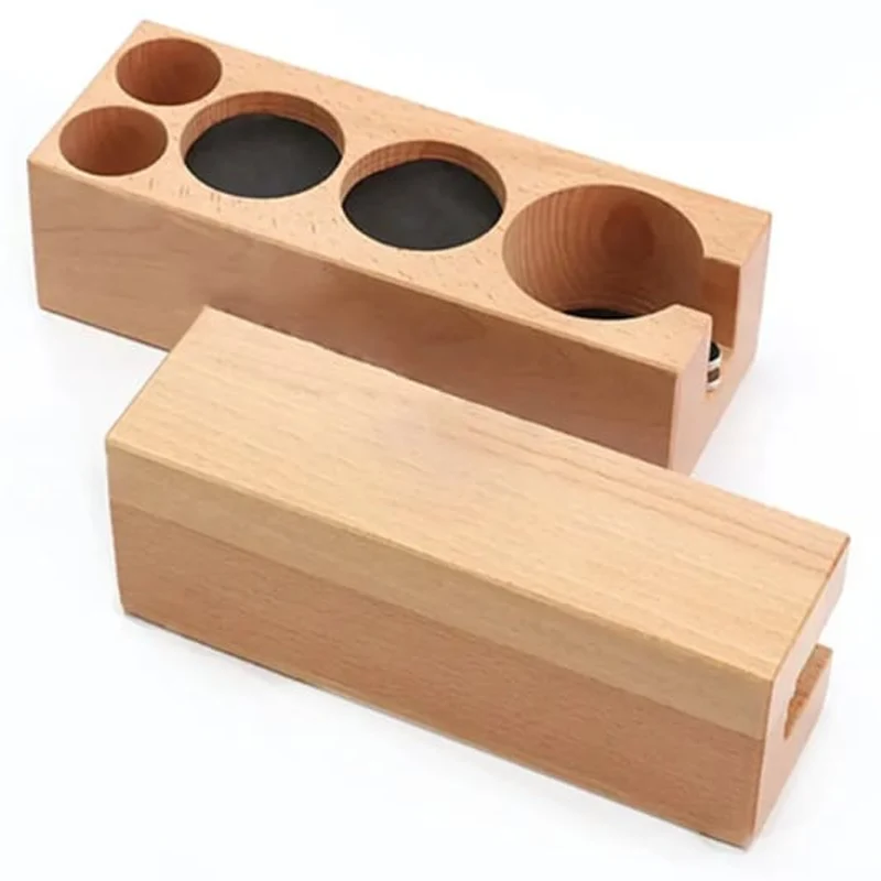 Vosco Wooden Tamper Stand, 5 Slots - 2
