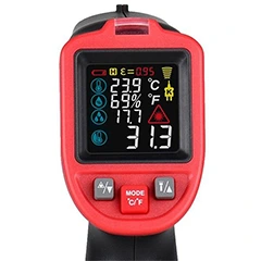 Wintact WT323E Rutubet Küf Analizli Lazerli Termometre, 1050C - 2