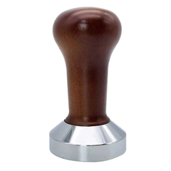 Wooden Tamper, 304 Stainless Base, Durable Wood, 58 mm - MUTBEX