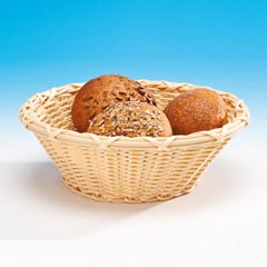 Zicco Yuvarlak Ekmek Sepeti, Plastik, 27x9 cm, Açık Renk - Zicco