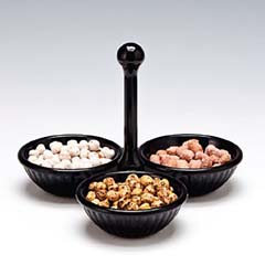 Zicco 3-Piece Snack Dish, Black - Zicco