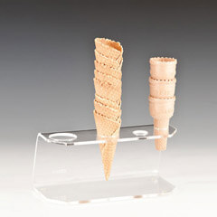 Zicco Acrylic Cone Holder, 4 Compartments, 23x12x10.5 cm - Zicco