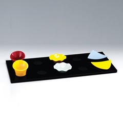 Zicco Acrylic Display Stand, Set of 10, 23.5x53 cm - Zicco