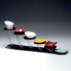 Zicco Acrylic Display Stand, Set of 6, 56x12x16.5 cm - Zicco