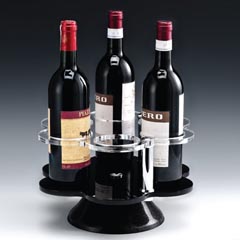 Zicco Acrylic Rotating Wine Stand, 6 Slots, 70cl, 31x31x18 cm - Zicco