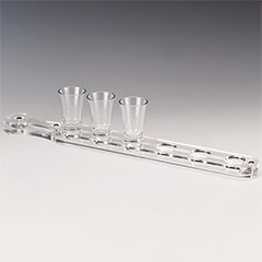 Zicco Acrylic Shot Presentation Stand, Set of 6, 52x5.5 cm - Zicco