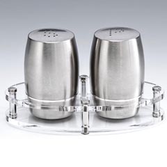 Zicco Acrylic Stand Salt and Pepper Set, 8 cm - Zicco