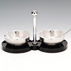 Zicco Acrylic Stand Spice Rack, Set of 2, Steel, With Lid - Zicco