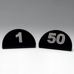 Zicco Acrylic Table Number, Between 1 and 50, 10x5 cm - Zicco