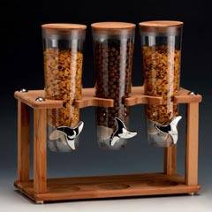 Zicco Ahşap Standlı Corn Flakes Aleti, 3'lü, 20x44x43 cm - Zicco