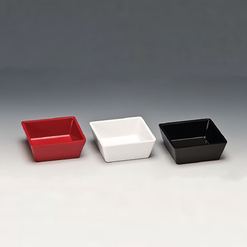 Zicco Angular Snack Bowl, 9x9x3.5 cm, Red - Zicco