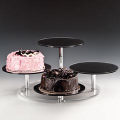 Zicco Aynalı Display Stand, Set of 4, 60x60x23.5 cm - Zicco