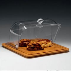 Zicco Bamboo Base Storage Container, with Polycarbonate Rolltop Lid, 31x37x19 cm - Zicco