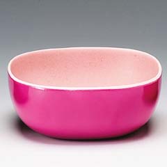 Zicco Bamboo Snack Bowl, Oval, 12x12 Cm, Pink - Zicco