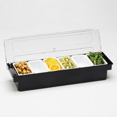 Zicco Bar Container, Polycarbonate Lid, 5-piece, 50x16x9.5 cm, Black - Zicco 