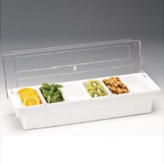 Zicco Bar Container, Polycarbonate Lid, Set of 6, 50x16x9.5 cm - Zicco
