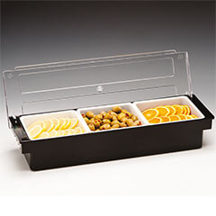 Zicco Bar Container, with Polycarbonate Lid, Set of 3, 50x16x9.5 cm - Zicco