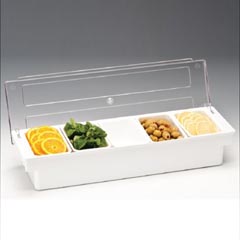 Zicco Bar Container, with Polycarbonate Lid, Set of 5, 50x16x9.5 cm - Zicco