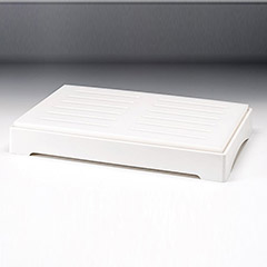Zicco Bread Cutting Board, Polycarbonate Bottom, 57x36 cm, White - Zicco