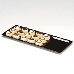 Zicco Chocolate Display Tray, Polycarbonate, 10x30 cm, Black - Zicco
