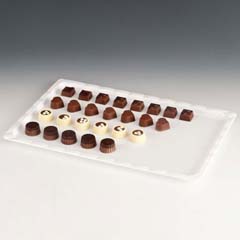 Zicco Chocolate Display Tray, Polycarbonate, 25x40 cm, White - Zicco