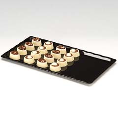 Zicco Çikolata Display Tray, Polycarbonate, 15x30 cm, Black - Zicco