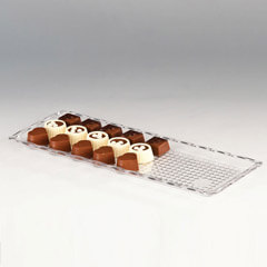 Zicco Çikolata Display Trays, Polycarbonate, 10x30 cm, Transparent - 1