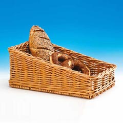 Zicco Deep Bread Basket, Sloped, Plastic, 27x45x18-8 cm, Dark Color - Zicco