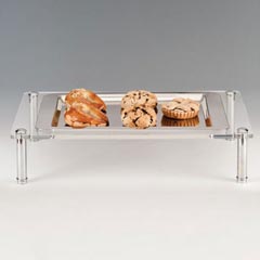 Zicco Display Stand, Single Layer, with Steel Tray, 55.5x35.5x12 cm - Zicco