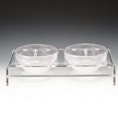 Zicco Display Stand with Polycarbonate Bowl, 2 Piece, With Lid, 23x56x29 cm - Zicco