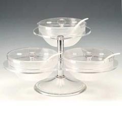 Zicco Display Stand with Polycarbonate Bowl, Set of 3, 54x50x30 cm - Zicco