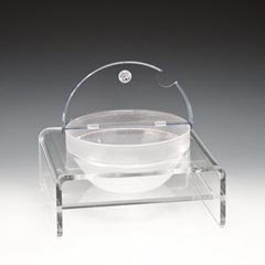 Zicco Display Stand with Polycarbonate Bowl, With Lid, 23x30x29 cm - Zicco