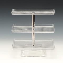 Zicco Display Stand with Polycarbonate Tray, 3 Tier, 20x30x47.5 cm - Zicco