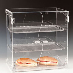 Zicco Display Stand with Polycarbonate Tray, 3 Tier, Covered, 45x31x46 cm - Zicco