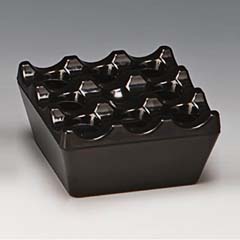 Zicco Eco Melamine Ashtray, 8.5x8.5x4.5 cm, Black - Zicco
