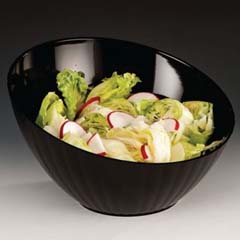 Zicco Inclined Model Display Bowl, Polycarbonate, 31.5x10x19 Cm, Black - Zicco