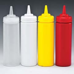 Zicco Ketchup Dispenser, Mayonnaise Dispenser, Mustard Dispenser, Large, 350 cc, White - Zicco
