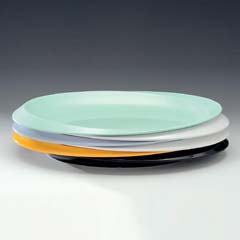 Zicco Melamin Display Tray, Large Boat, 31x47x4 Cm, Black - Zicco