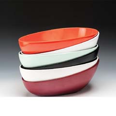 Zicco Melamin Teşhir Kasesi, 36x24x8-14 cm, Mavi - Zicco