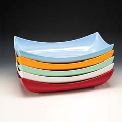 Zicco Melamin Teşhir Tabağı, 47,5x26x8 cm, Yeşil - Zicco