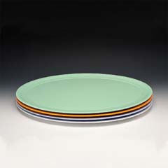 Zicco Melamin Teşhir Tabağı, Oval, 55,5x42x3 cm, Yeşil - Zicco