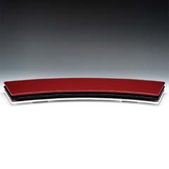 Zicco Melamin Teşhir Tepsisi, Oval, 19x66 cm, Kırmızı - Zicco