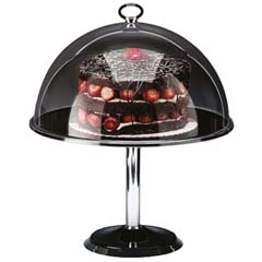 Zicco Melamine Base Cover, with Polycarbonate Lid, with Stand, 33x39 cm, Black - Zicco