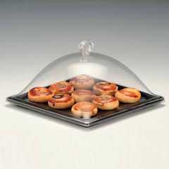 Zicco Melamine Base Storage Container, Acrylic Lid, 25x25x15 cm - Zicco