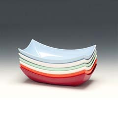 Zicco Melamine Display Plate, 14.5x28x4 Cm, Red - Zicco