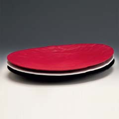 Zicco Melamine Display Plate, Matte, 43.5x28x4 cm, Red - Zicco