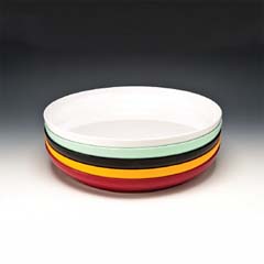 Zicco Melamine Display Plate, Round, 39x5 Cm, Black - Zicco