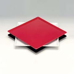 Zicco Melamine Display Plate, Square, 25x25 cm, Black - Zicco