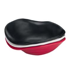 Zicco Melamine Display Plate, Stone Model, 24x29x9 cm, Red - Zicco