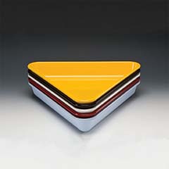 Zicco Melamine Display Plate, Triangle, 40x6 Cm, Yellow - Zicco